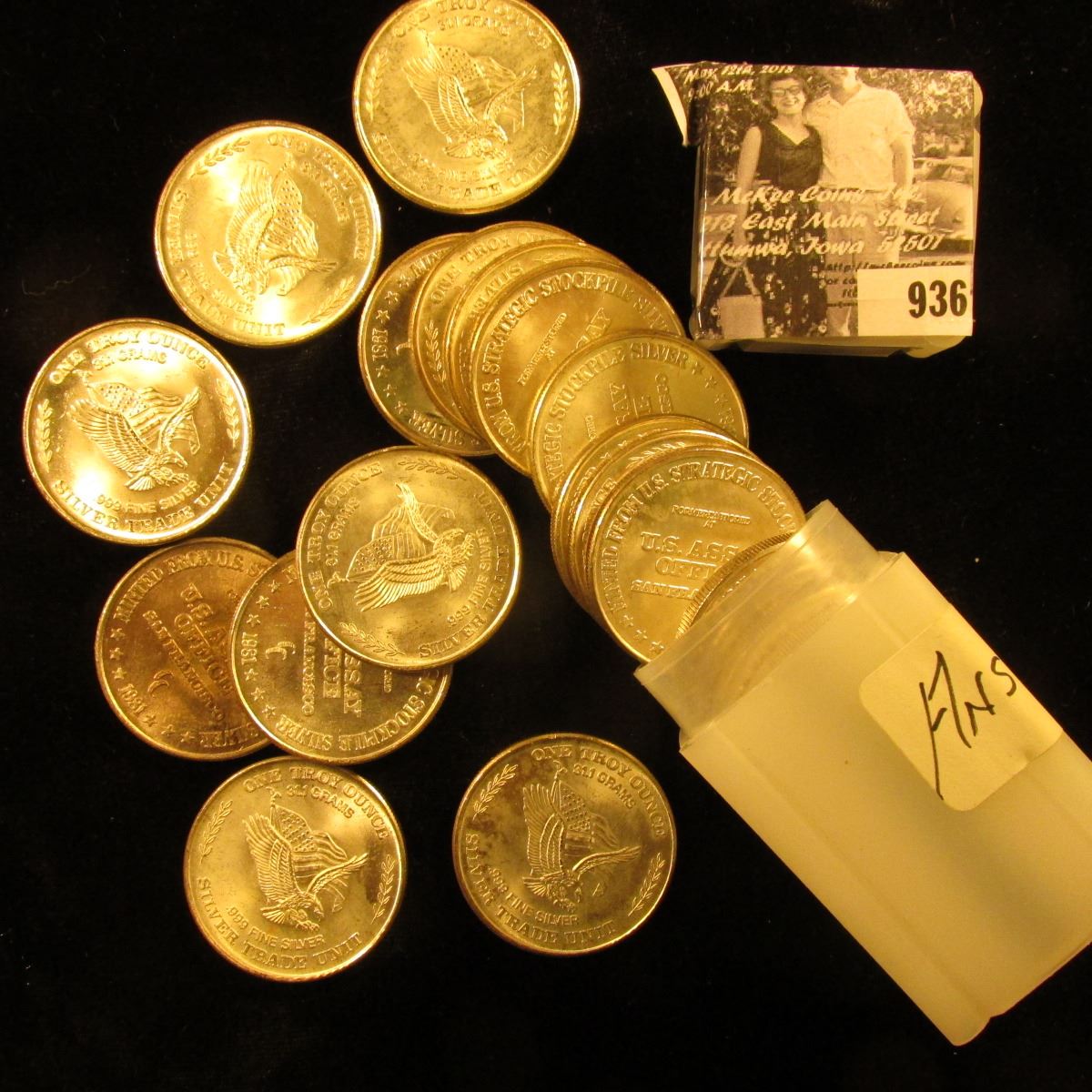 Original Bu Roll Of 20 1981 One Troy Ounce 31 1 Grams 999 Fine Original Bu Roll Of 20 1981 One Troy Ounce 31 1 Grams 999 Fine Silver Trade Unit Medall