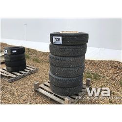 (6) CONTINENTAL 225/70R19.5 TIRES