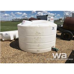 1000 GAL. POLY WATER TANK