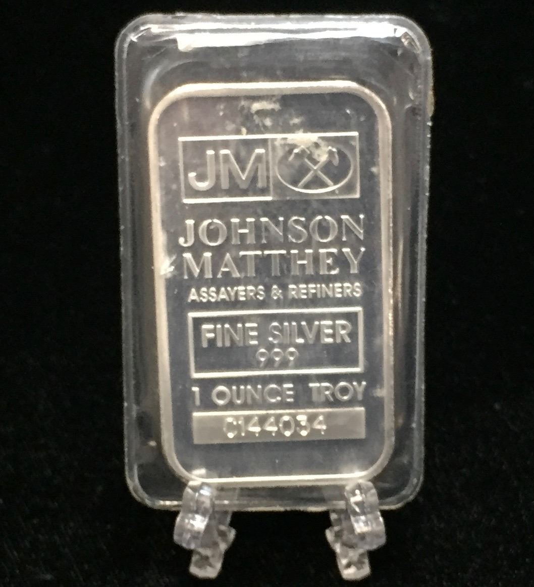 Jm 1oz Johnson Matthey Silver Bar
