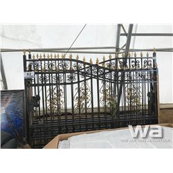 BI-PARTING WROUGHT IRON DRIVEWAY GATES