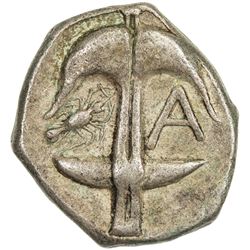 APOLLONIA PONTIKA: AR drachm (3.34g), ca. 450-400 BC. VF-EF