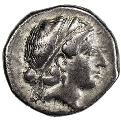METAPONTION: AR stater (7.63g), 400-350 BC. VF