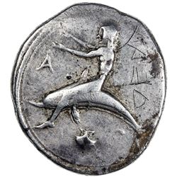 TARENTUM (TARAS): AR didrachm (7.71g), ca. 460-420 BC. F