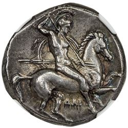 TARENTUM (TARAS): AR didrachm (7.83g), ca. 332-302 BC. NGC EF