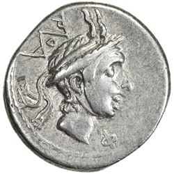 ROMAN REPUBLIC: L. Marcius Philippus, 113/112 BC, AR denarius (3.84g), Rome. VF