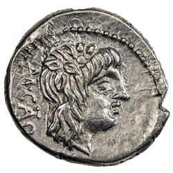 ROMAN REPUBLIC: M. Porcius Cato, 89 BC, AR quinarius (2.00g), Rome. VF-EF