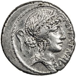 ROMAN REPUBLIC: C. Servilius C.f., 57 BC, AR denarius (3.84g), Rome. EF