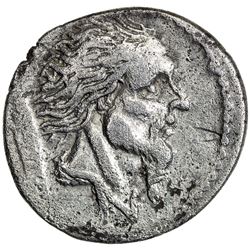 ROMAN REPUBLIC: L. Hostilius Saserna, 48 BC, AR denarius (3.41g), Rome. F-VF
