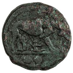 ROMAN REPUBLIC: Anonymous, ca. 217-215 BC, AE sextans (25.08g), Rome mint. VG