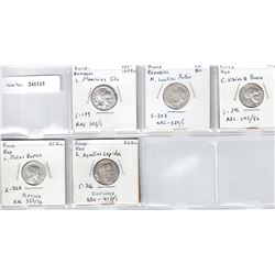ROMAN REPUBLIC: LOT of 5 silver denarii