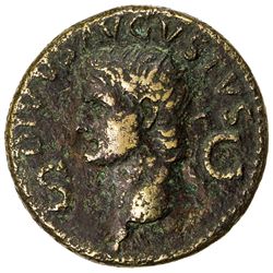 ROMAN EMPIRE: Augustus, 27 BC-14 AD, AE dupondius (15.32g), Rome mint. F