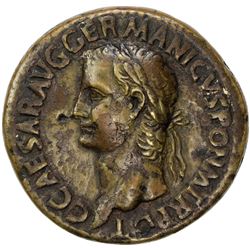 ROMAN EMPIRE: Caligula, 37-41 AD, AE sestertius (26.32g), Rome mint. VF