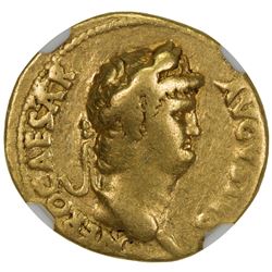 ROMAN EMPIRE: Nero, 54-68 AD, AV aureus (6.93g). NGC F