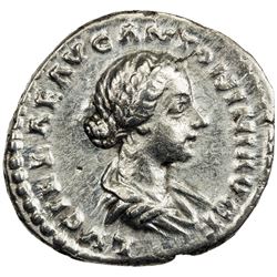 ROMAN EMPIRE: Lucilla, daughter of Marcus Aurelius, AR denarius (3.08g), Rome, [166]. VF-EF