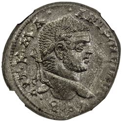 ROMAN EMPIRE: Caracalla, 198-217 AD, BI tetradrachm (14.41g), Laodiceia, ND (ca. 215-217). NGC AU