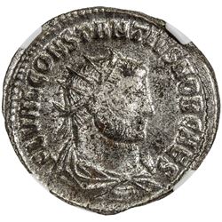 ROMAN EMPIRE: Constantius I, as Caesar, 292-305, BI antoninianus, Antioch mint. NGC AU