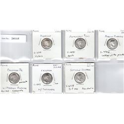 ROMAN EMPIRE: LOT of 6 silver denarii