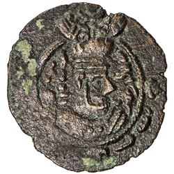 ARAB-SASANIAN: Anonymous, AE pashiz (1.11g), GALWM (Jahrum). VF