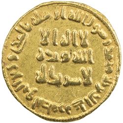 UMAYYAD: 'Abd al-Malik, 685-705, AV dinar (4.29g), NM (Dimashq), AH79. EF