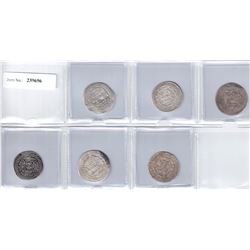 UMAYYAD: LOT of 6 silver dirhams from better mints