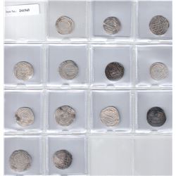 ABBASID: LOT of 13 silver dirhams