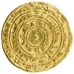 FATIMID: al-Mu'izz, 953-975, AV dinar (3.99g), al-Mansuriya, AH345. F-VF