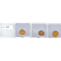 FATIMID: LOT of 3 gold dinars in lower grades