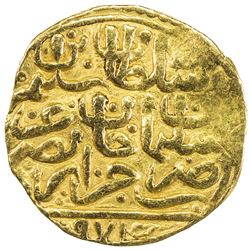 OTTOMAN EMPIRE: Selim II, 1566-1574, AV sultani (3.41g), Jaza'ir (Algiers), AH974. VF