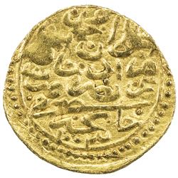 OTTOMAN EMPIRE: Mehmet III, 1595-1603, AV sultani (3.44g), Canca, AH1003. VF-EF