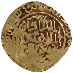 GREAT MONGOLS: Chingiz Khan, 1206-1227, AV dinar (3.83g), Qayin, DM. VF