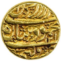 DURRANI: Mahmud Shah, in Herat, 1801-1829, AV mohur (10.92g), Herat, AH1218//1218. EF