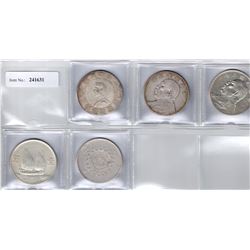 CHINA: LOT of 5 silver dollars of the Republic