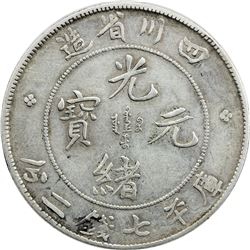SZECHUAN: Kuang Hsu, 1875-1908, AR dollar, ND (1901-08). PCGS EF