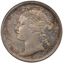 HONG KONG: Victoria, 1841-1901, AR 20 cents, 1868. PCGS AU55