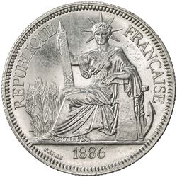 FRENCH INDOCHINA: AR piastre de commerce, 1886-A. UNC