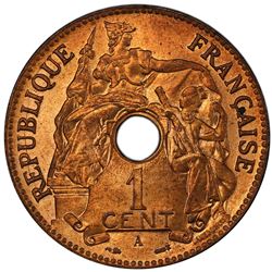 FRENCH INDOCHINA: 1 centime, 1896-A. PCGS MS65