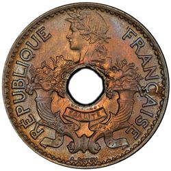 FRENCH INDOCHINA: 5 centimes, 1925. PCGS MS65