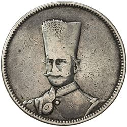 IRAN: Nasir al-Din Shah, 1848-1896, AR 5 qiran (22.84g), [Tehran], AH1313. F-VF