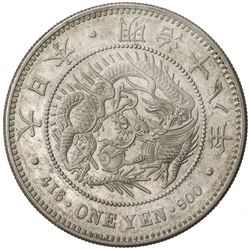 JAPAN: Meiji, 1868-1912, AR yen, year 18 (1885). AU