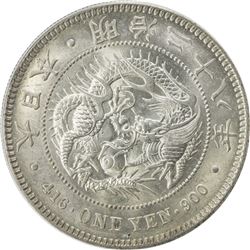JAPAN: Meiji, 1868-1912, AR yen, year 28 (1895). PCGS MS63