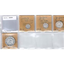 JAPAN: LOT of 4 coins