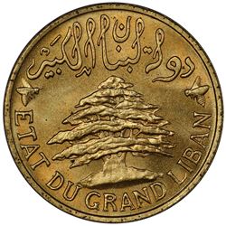 LEBANON: 5 piastres, 1936. PCGS MS65