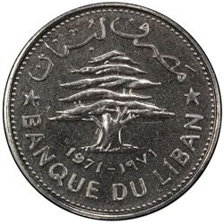 LEBANON: 50 piastres, 1971. PCGS SP67