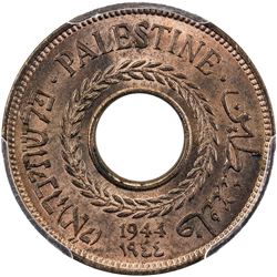 PALESTINE: British Mandate, AE 5 mils, 1944. PCGS MS65