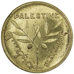 PALESTINE: gilt AE medal, 1931. UNC