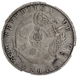 PHILIPPINES: Isabel II, 1833-1868, AR 8 reales. NGC VF35