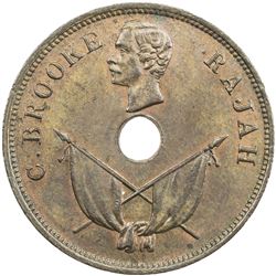 SARAWAK: Charles J. Brooke, 1868-1917, AE cent, 1896-H. UNC