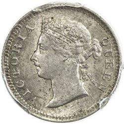 STRAITS SETTLEMENTS: Victoria, 1837-1901, AR 5 cents, 1899. PCGS MS63