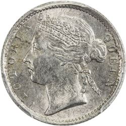 STRAITS SETTLEMENTS: Victoria, 1837-1901, AR 10 cents, 1896. PCGS MS61